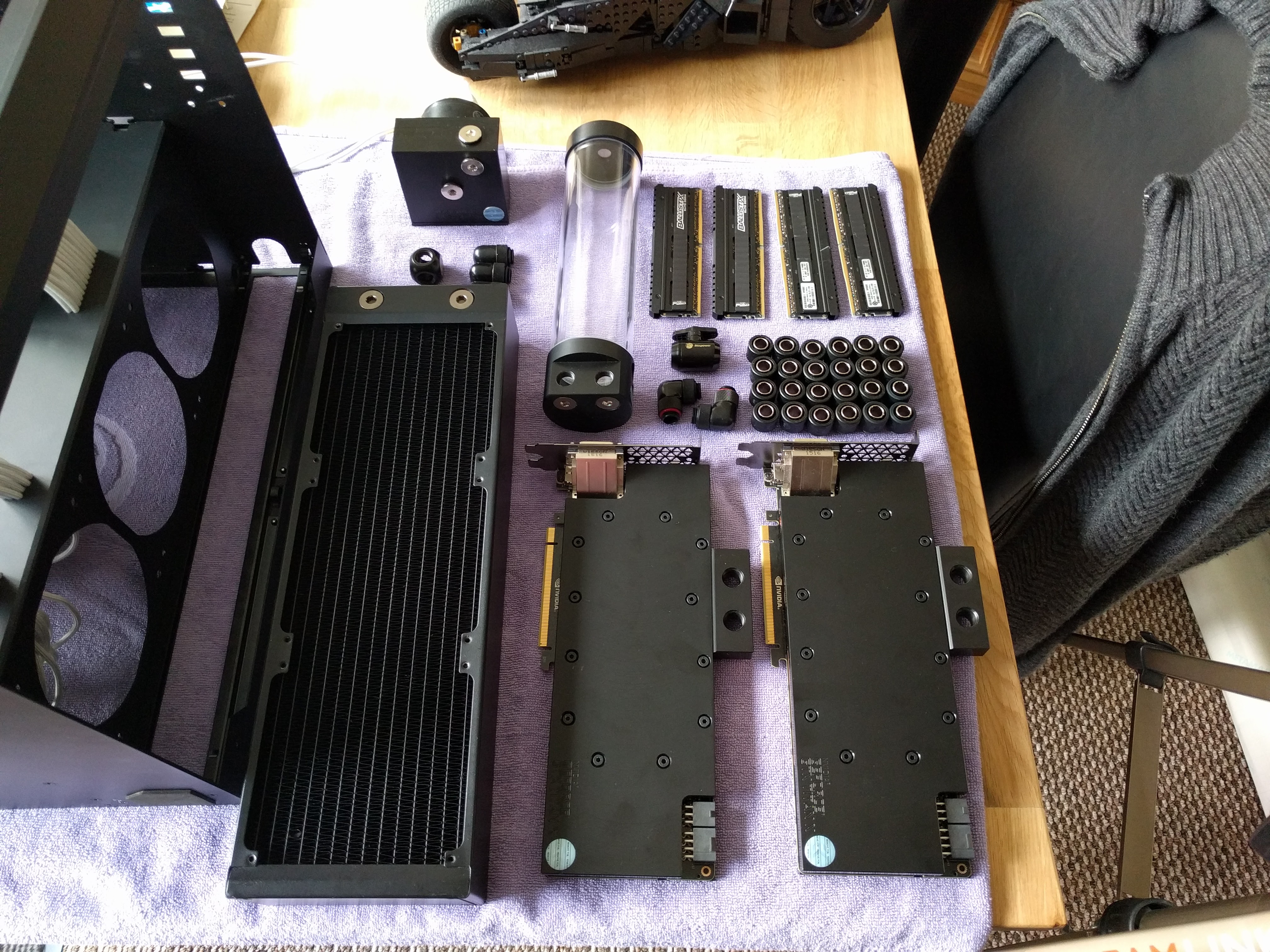 All components that would need to be added to do the leak test.